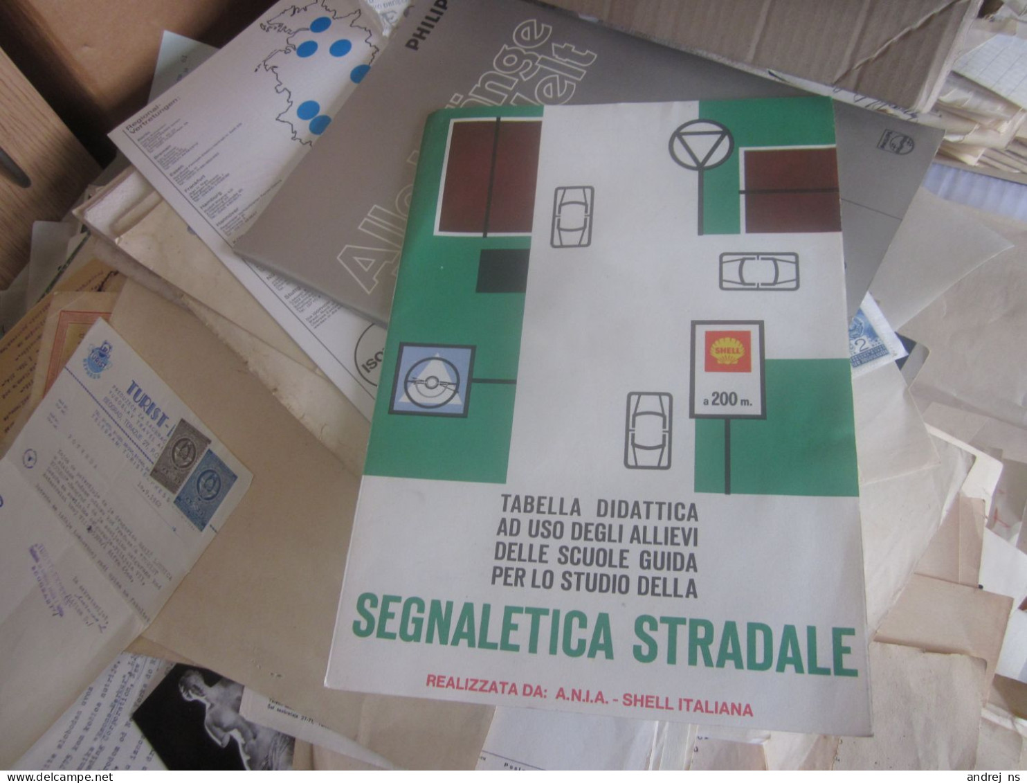 Tabella Didattica Ad Uso Degli Allievi Delle Scuole Guida Per Scuole Guida Per  Studio Della Segnaletica Stradale Shell - Voitures