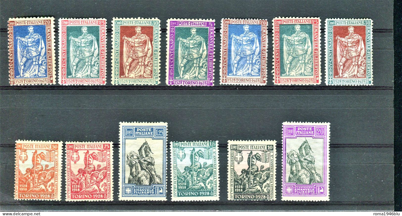 REGNO 1928 EMANUELE FILIBERTO SERIE CPL. 13 VALORI ** MNH - Ungebraucht