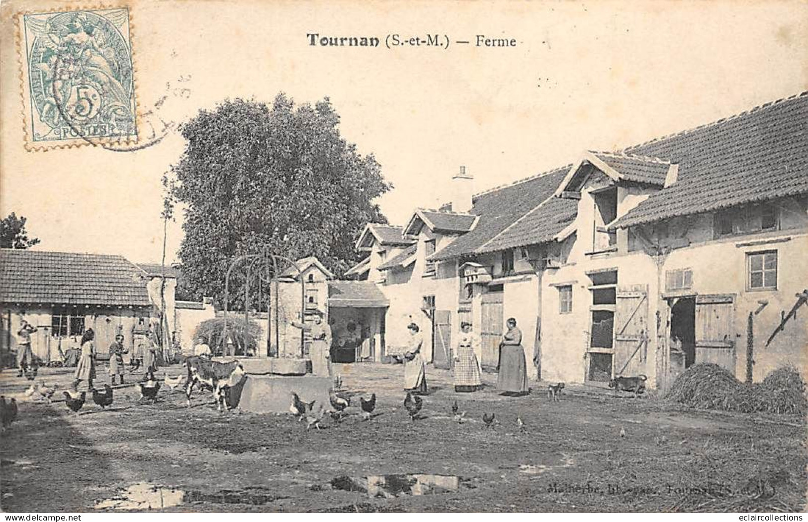 Tournan          77         Ferme .      Puits-Carré  ?     (voir Scan) - Tournan En Brie