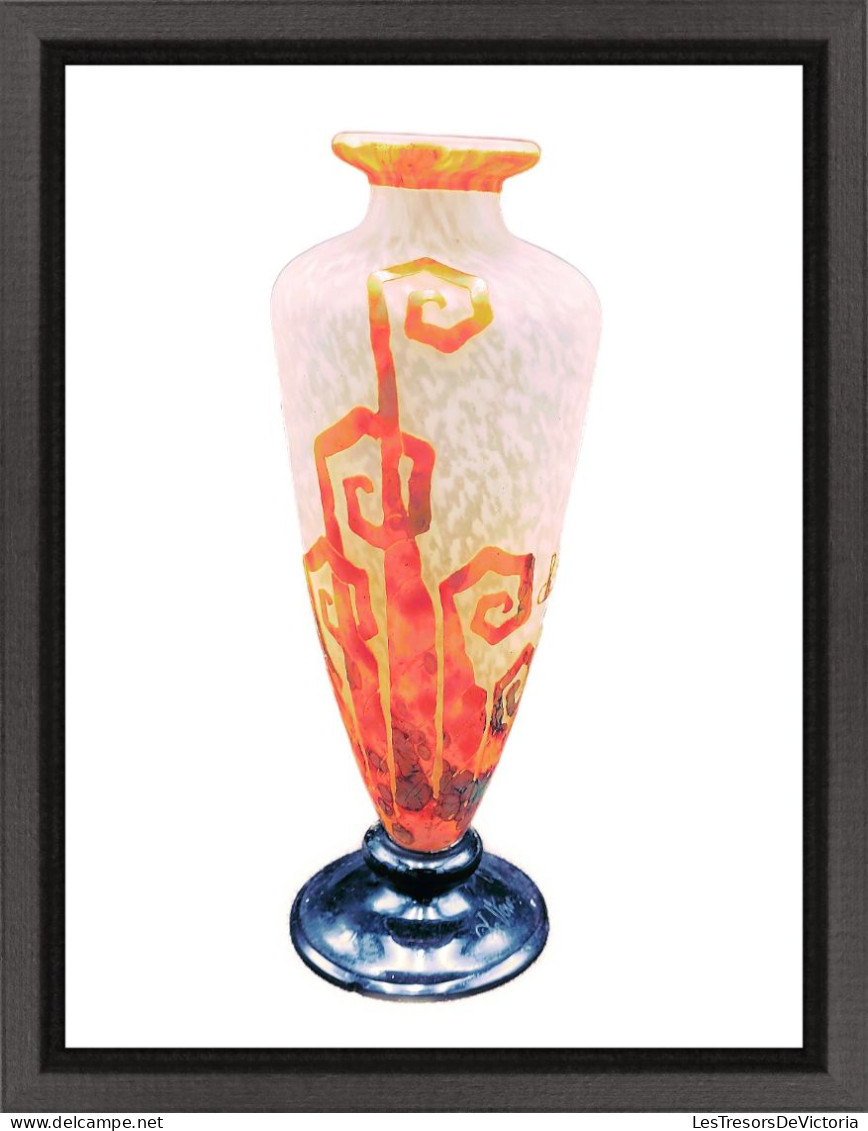 Superbe Vase Art Déco "Les Fougères" De Charles Schneider (1881-1953) #AffairesConclues - Vases