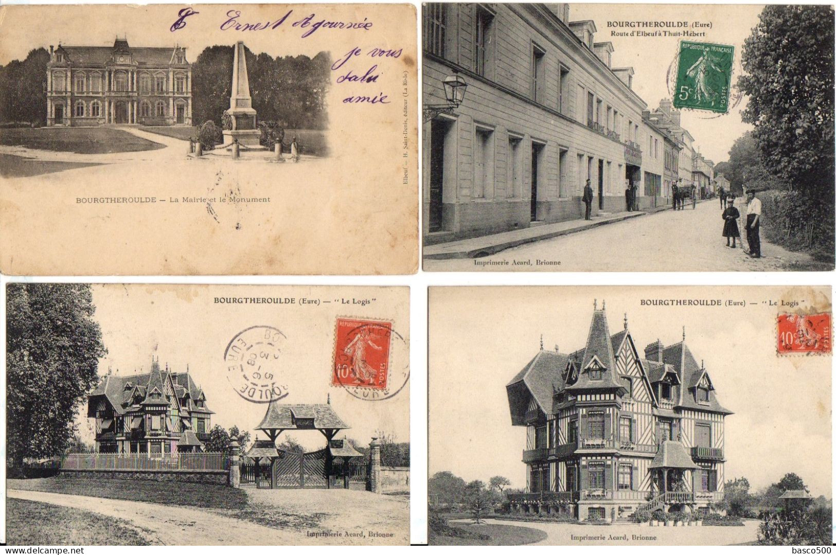 1908 BOURGTHEROULDE - 15 Cartes Différentes - Bourgtheroulde