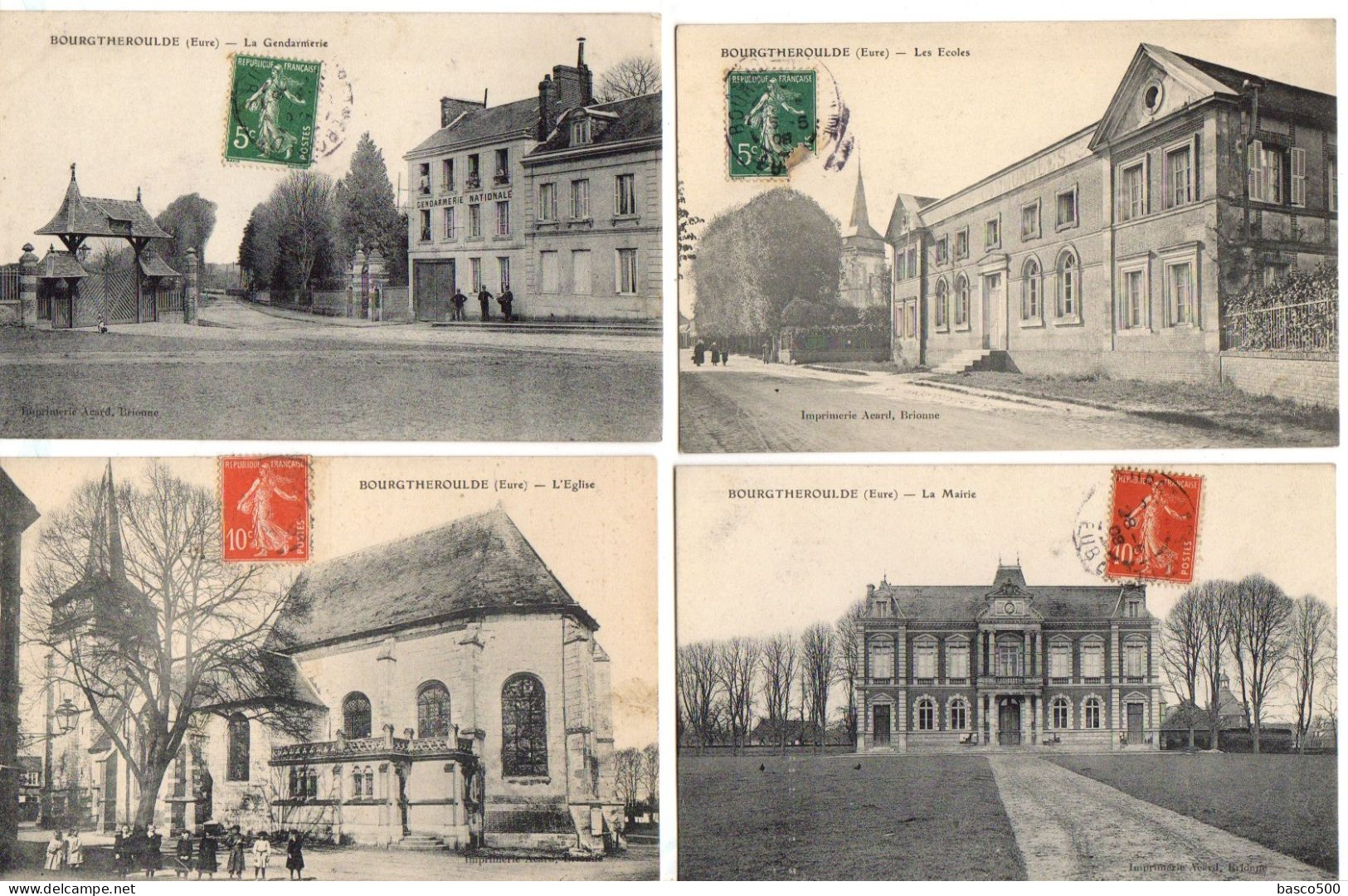 1908 BOURGTHEROULDE - 15 Cartes Différentes - Bourgtheroulde