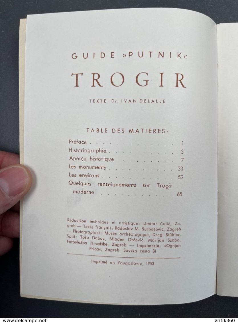 Ancienne Brochure Touristique TROGIR Serbie Guide Putnik