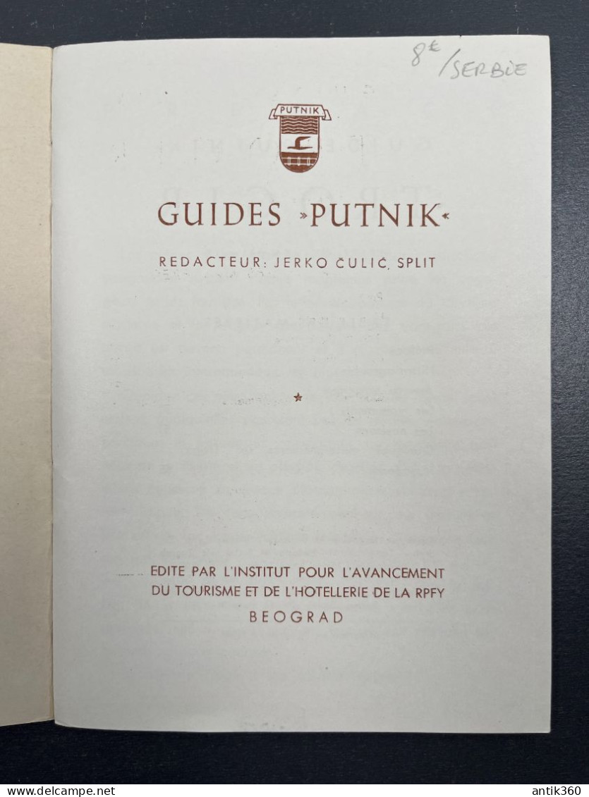 Ancienne Brochure Touristique TROGIR Serbie Guide Putnik