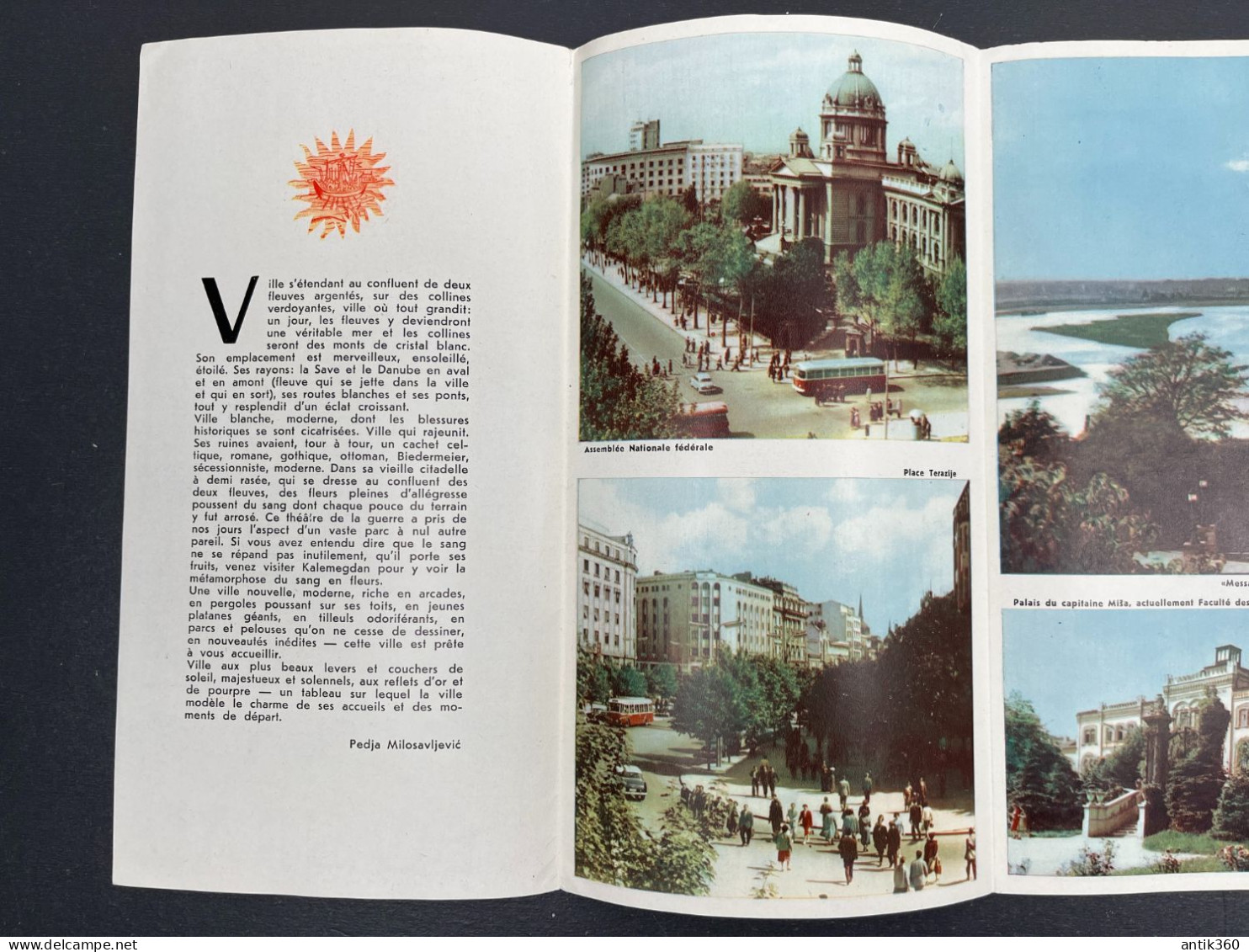 Ancienne Dépliant Brochure Touristique Belgrade Serbie - Reiseprospekte