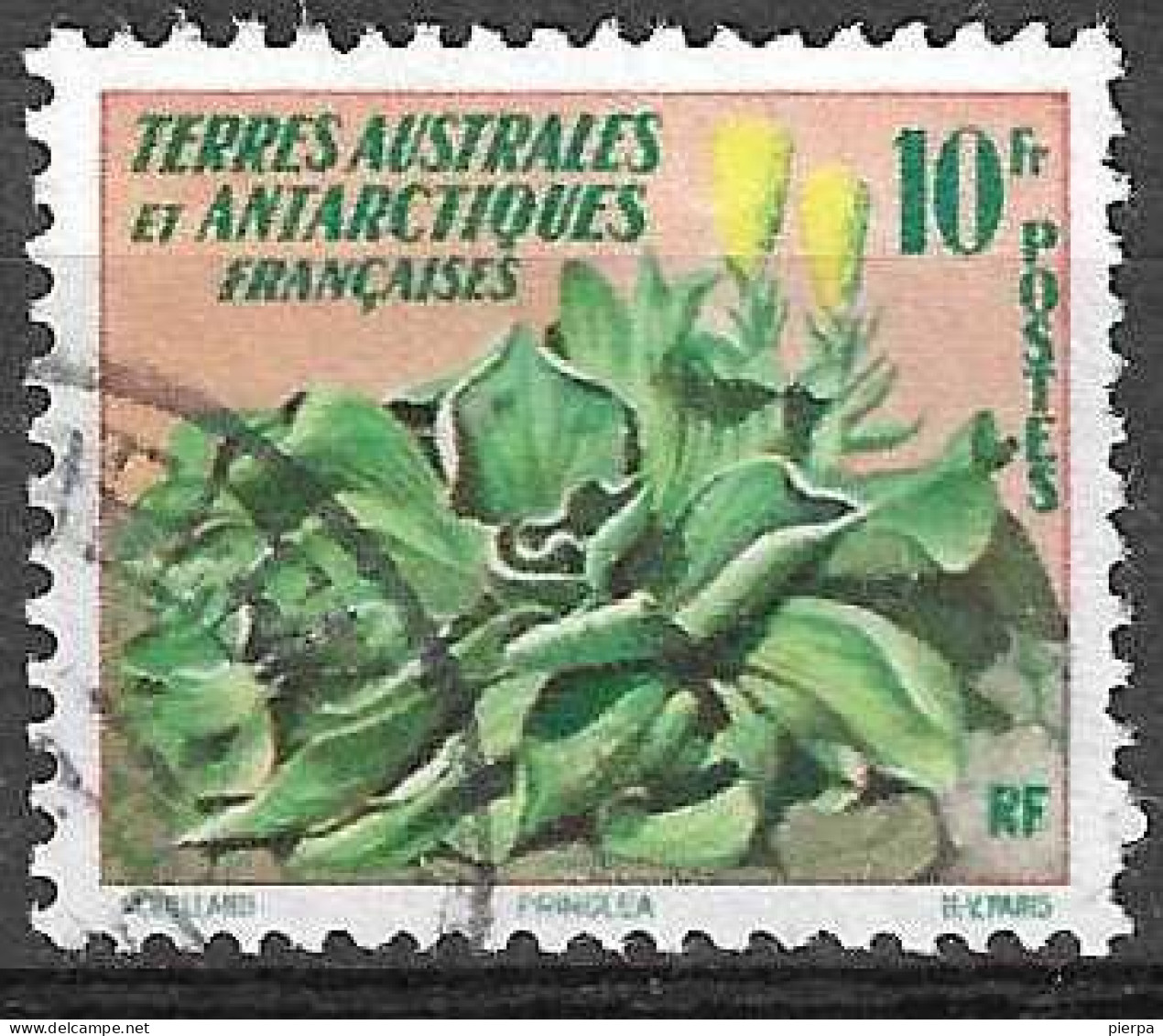 T.A.A.F. - 1959 - FLORA - 10 FR. USATO (YVERT 11 - MICHEL 13) - Used Stamps