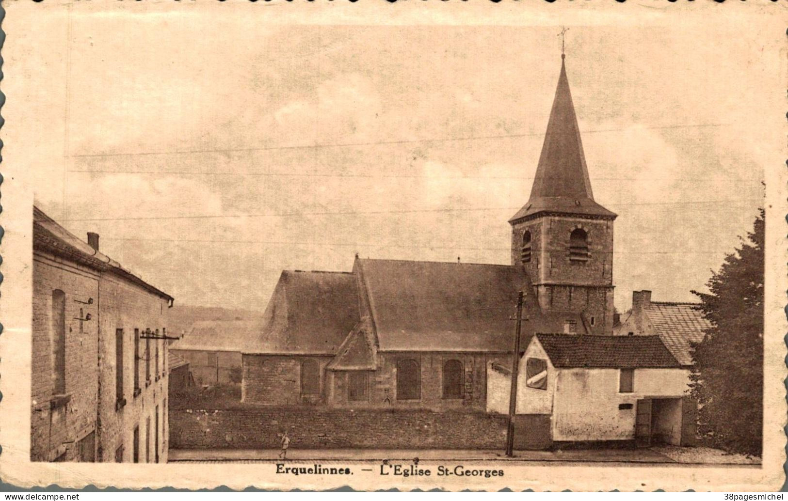 J2403 - BELGIQUE - ERQUELINNES - L'Église St Georges - Erquelinnes