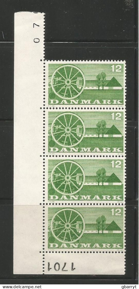 Denmark Scott # 371 MNH VF LL Vertical Strip Of 4...............................(DR2) - Neufs