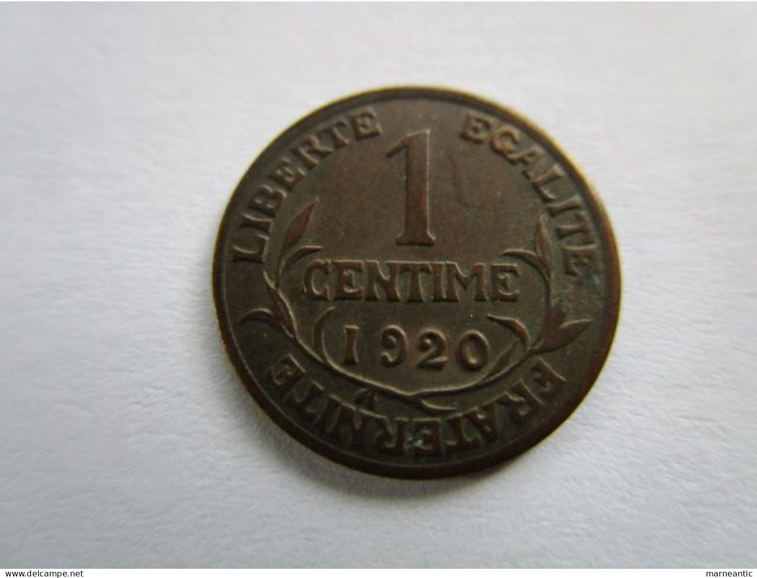 France Pièce De 1 Centime De 1920 - 1 Centime