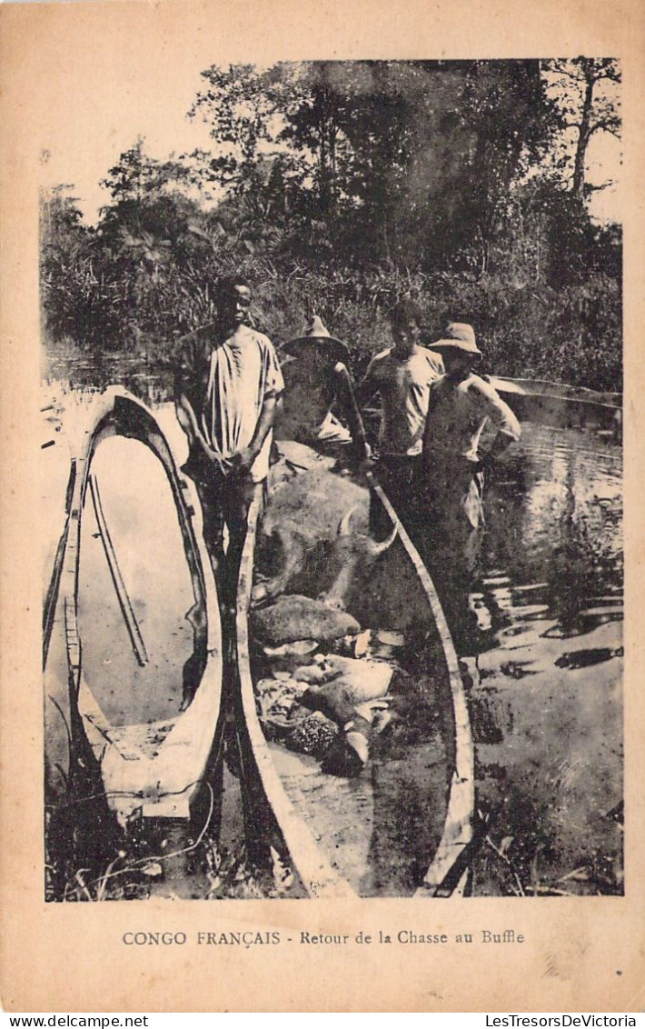 CONGO FRANCAIS - Retour De La Chasse Au Buffle - Carte Postale Ancienne - Congo Français