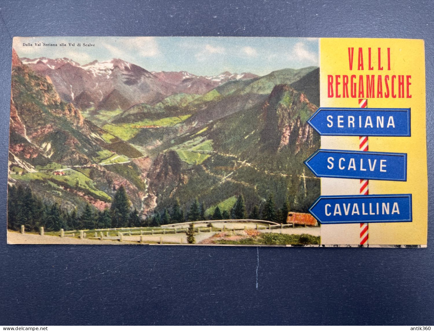Ancien Dépliant Touristique Pop-Up Valli Bergamasche Seriana Scalve Cavallina Italie - Cuadernillos Turísticos