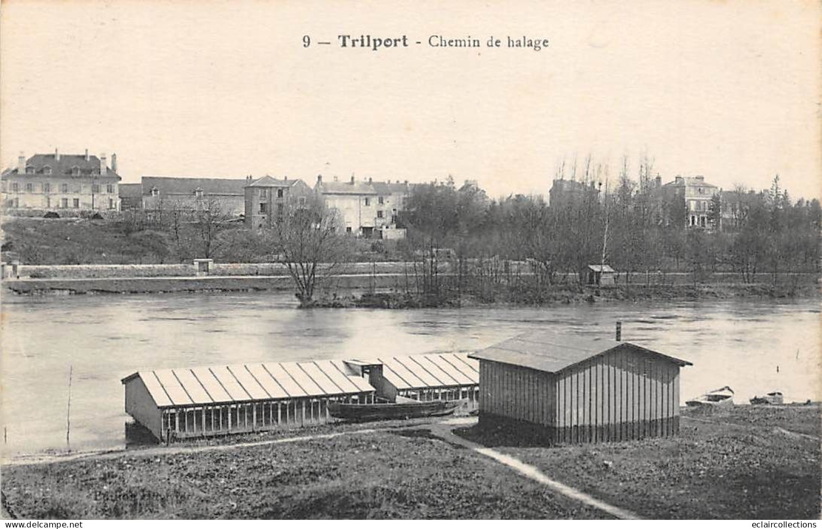 Trilport            77         Chemin De Halage.  Bateau Lavoir ?    (voir Scan) - Other & Unclassified