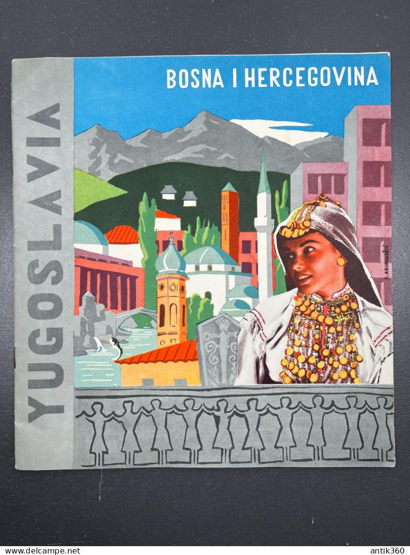 Ancien Dépliant Touristique BONSA I HERCEGOVINA YUGOSLAVIA Yougoslavie Bosnie Herzegovine - Dépliants Touristiques