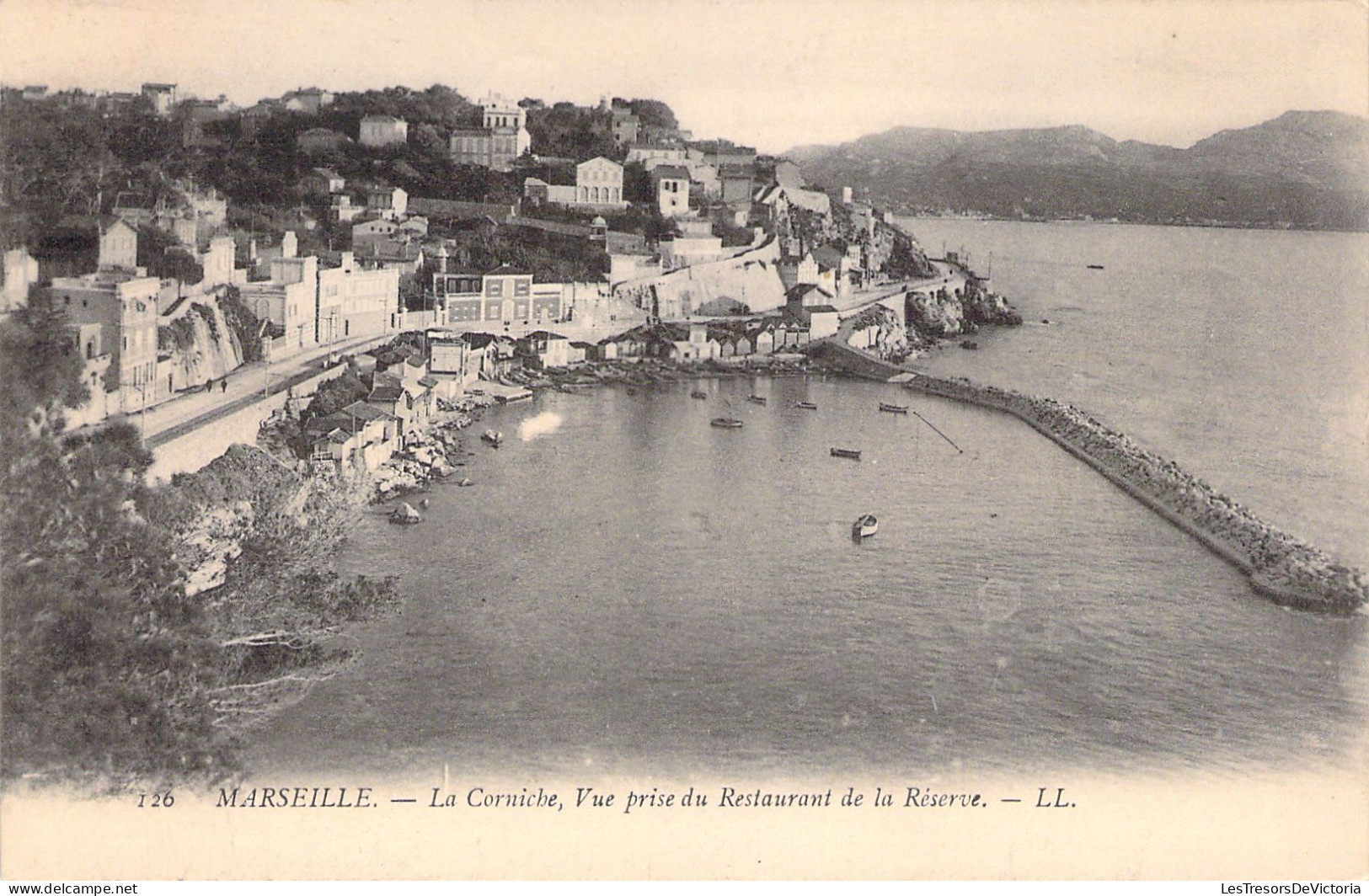 FRANCE - 13 - MARSEILLE - La Corniche - Vue Prise Du Restaurant De La Réserve - LL - Carte Postale Ancienne - Non Classés