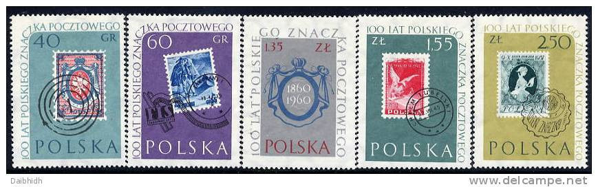 POLAND 1960 Stamp Centenary Set LHM / *.  Michel 1151-55 - Nuevos