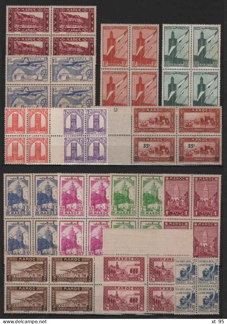 Maroc - Lot De 14 Blocs De 4 ** Neufs Sans Charniere - Neufs