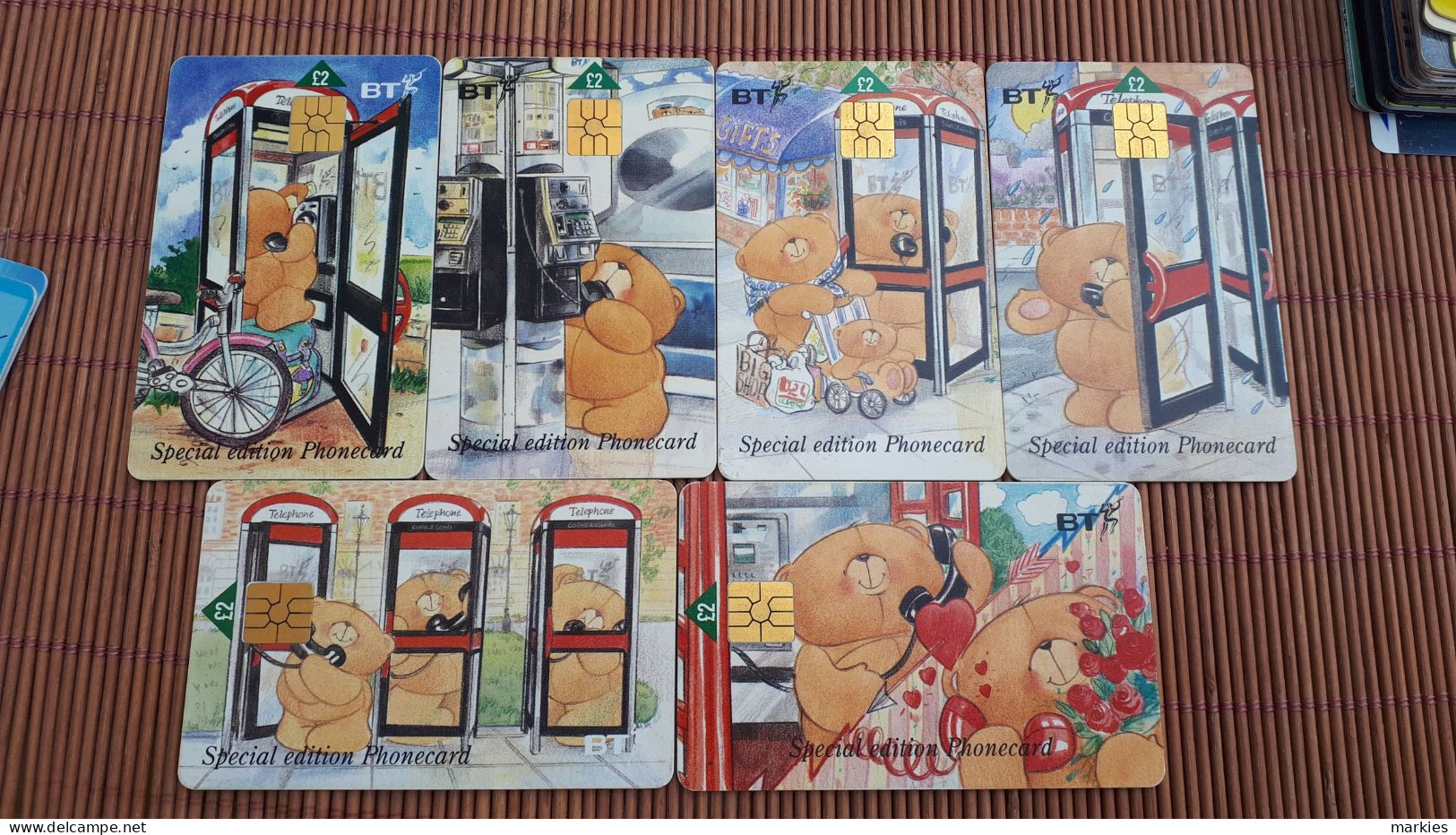 6 Phonecards Special Edirtion £ 2  Used Rare - BT Promotie