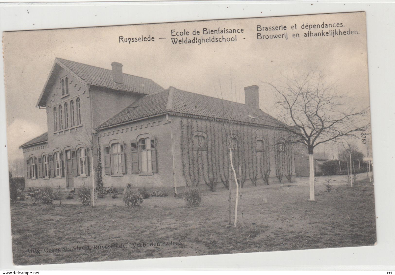 Ruysselede  Ruiselede  Ecole De Bienfaisance    Brasserie Et Dépendance  Brouwerij En Afhankelijkheden - Ruiselede