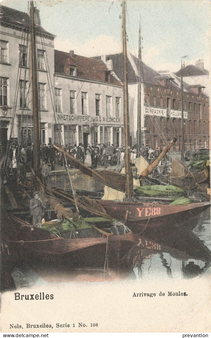 BRUXELLES - Arrivage De Moules - Carte Colorée Et Très Animée - Maritime