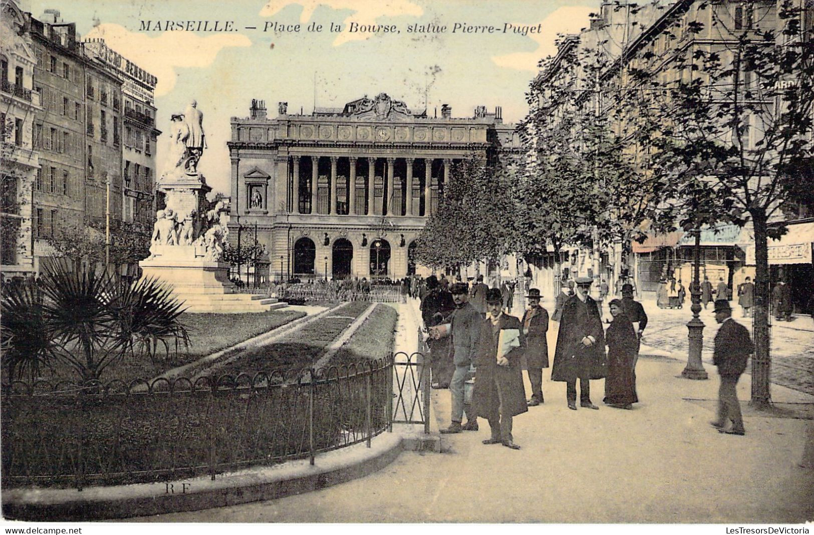 FRANCE - 13 - MARSEILLE - Place De La Bourse - Statue Pierre Puget - Carte Postale Ancienne - Ohne Zuordnung