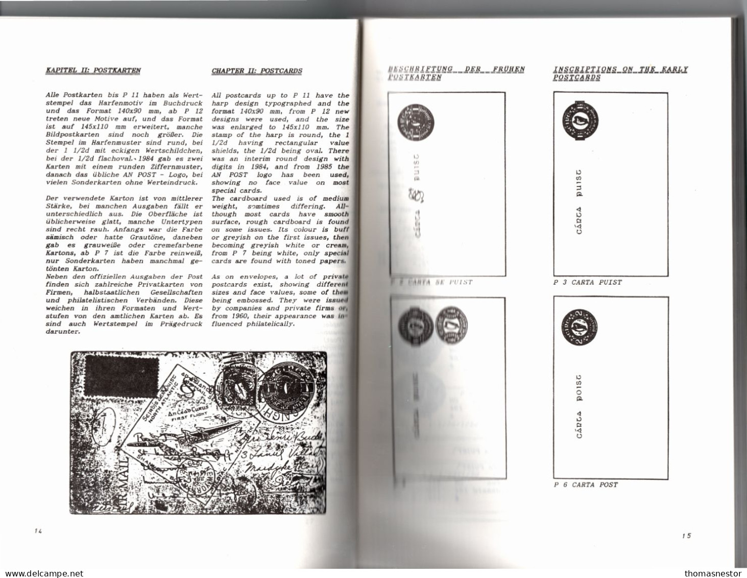 FAI Postal Stationary Of Ireland Catalogue And Handbook 1990 In German And English 145 Pages In Totql - Postal Stationery