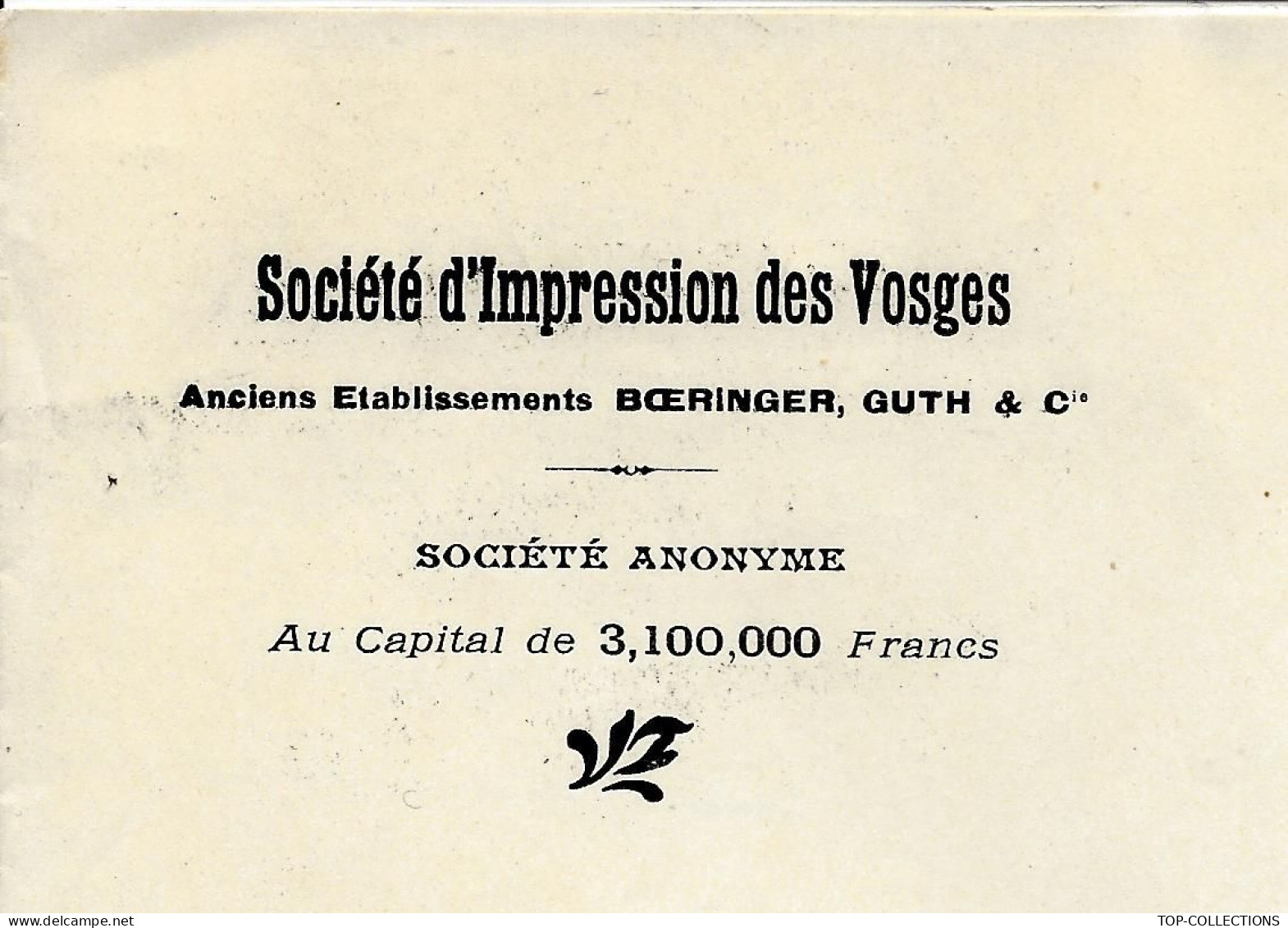 1912  ENTETE Sté D’Impression Des Vosges à Epinal Vosges  Changement De Dirigeants Avec SIGNATURES - 1900 – 1949