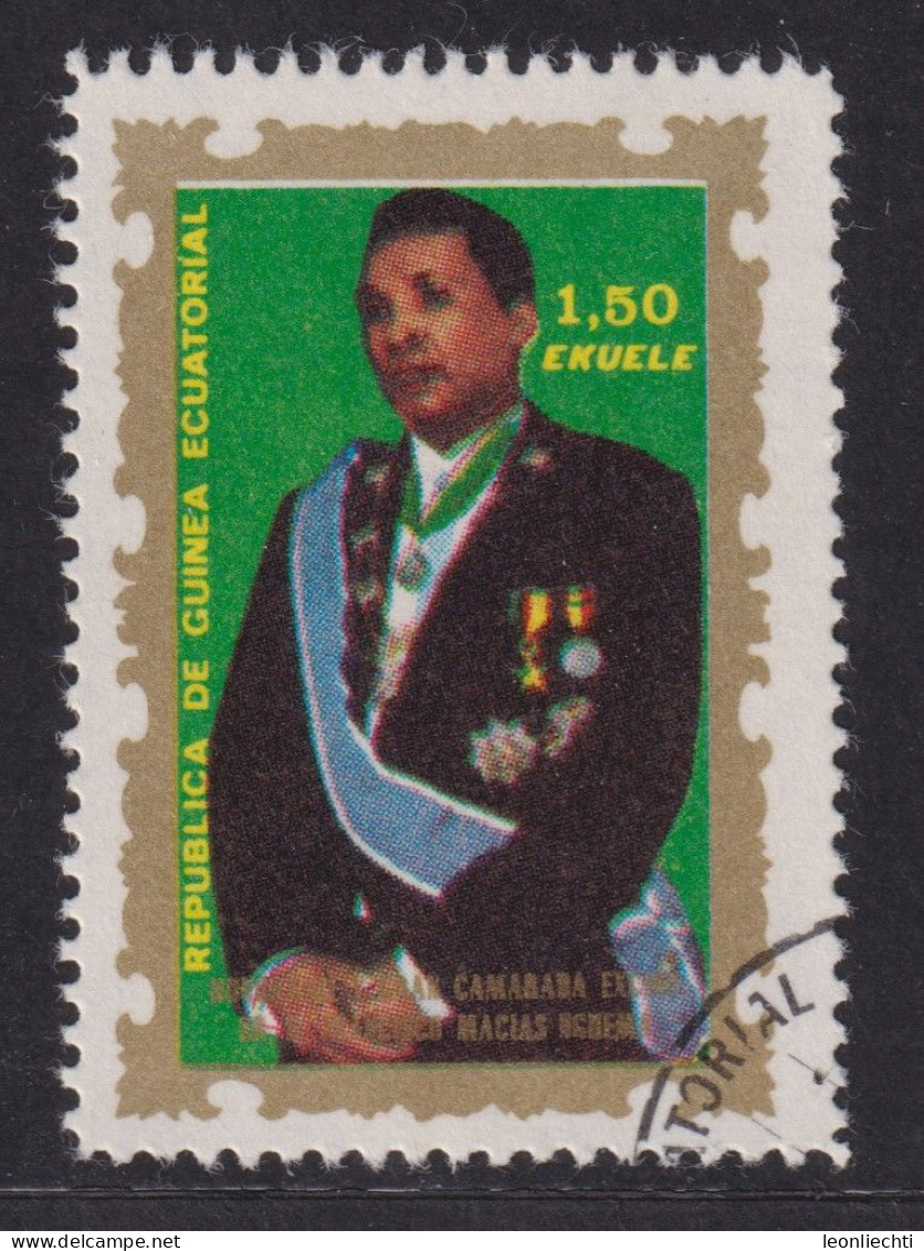 1975 Äquatorial-Guinea  Mi:GQ 752, Sn:GQ 75-193, Yt:GQ 74A   President Macias - Guinée Equatoriale