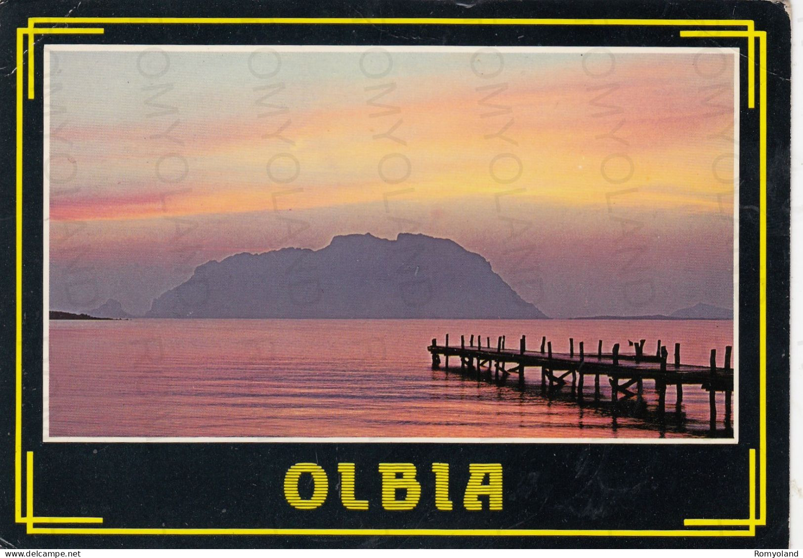 CARTOLINA  OLBIA,SARDEGNA-ALBA SU TAVOLARA DA PORTO ISTANA-MARE,SOLE,VACANZA,BARCHE A VELA,BELLA ITALIA,VIAGGIATA - Olbia