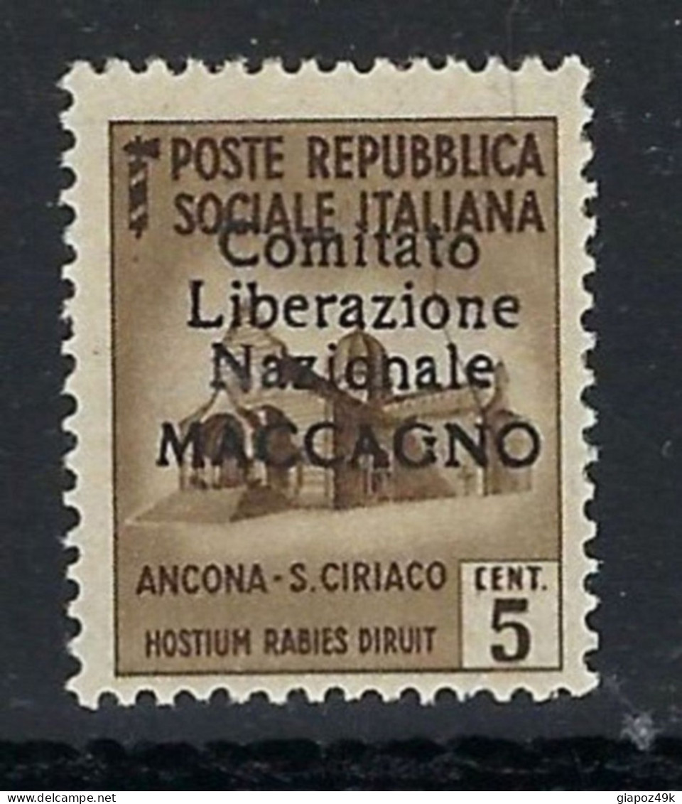 ● Italia C.L.N. 1945 ֎ MACCAGNO ֎ N.  1 ** Monumenti Distrutti = NON Garantito ● Cat. ? € ● Lotto N. 1582 ● - Comite De Liberación Nacional (CLN)