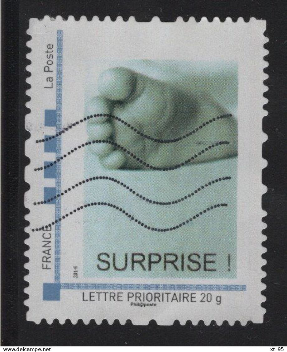 Timbre Personnalise Oblitere - Lettre Prioritaire 20g - Surprise - Used Stamps