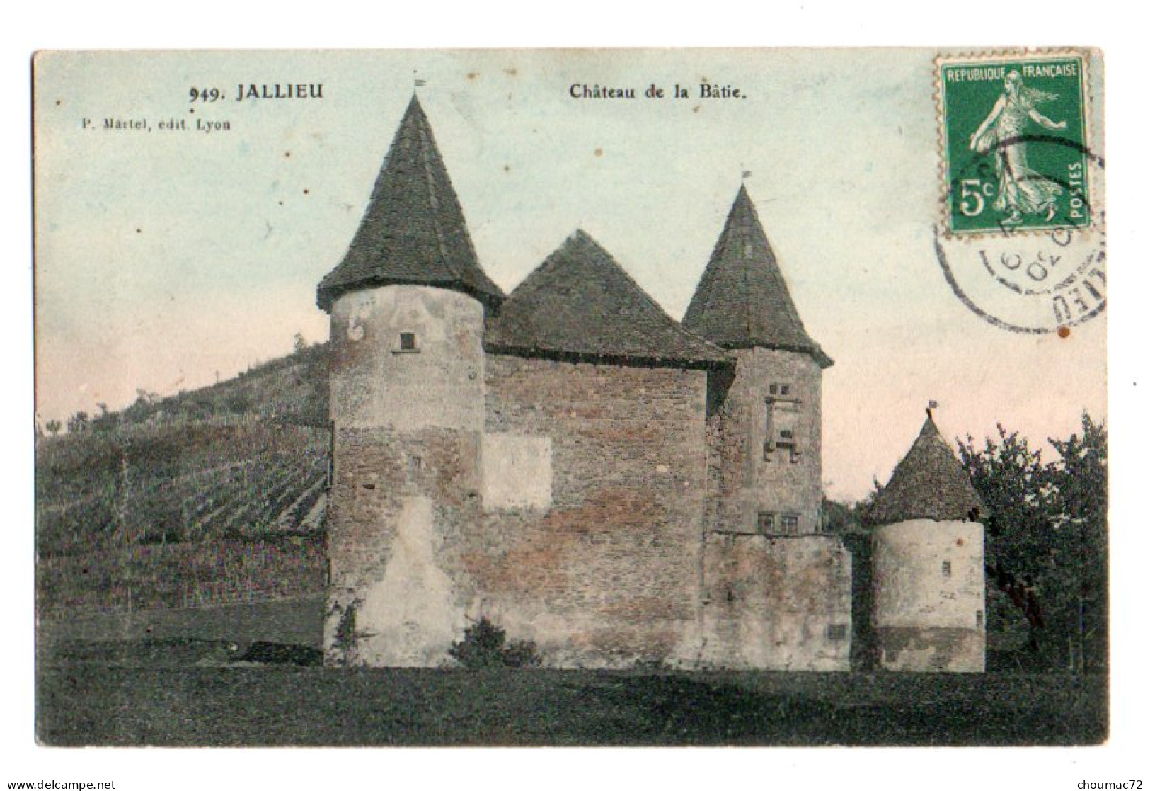(38) 444, Jallieu, Martel Colorisée, Château De La Batie - Jallieu