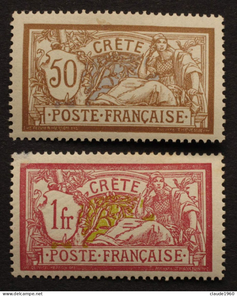 Crête Bureaux Français 1902 # 12 13 - Ungebraucht