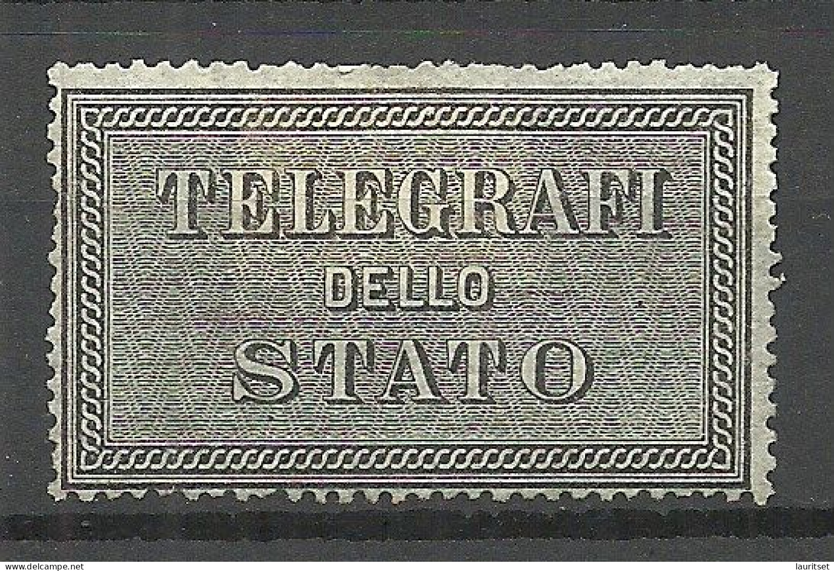 ITALIA ITALY Telegraph Seal Telegrafi Dello Stato Regno Italia * - Fiscale Zegels