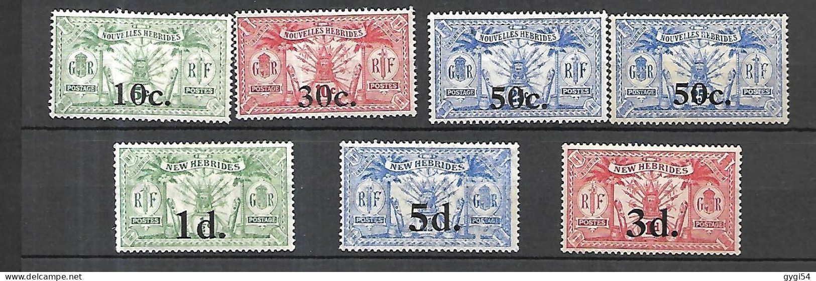 NOUVELLES HEBRIDES NEW HEBRIDES  1924   -SERIE   COMPLETE - CAT YT N°73 à 78   N* MLH - Nuevos