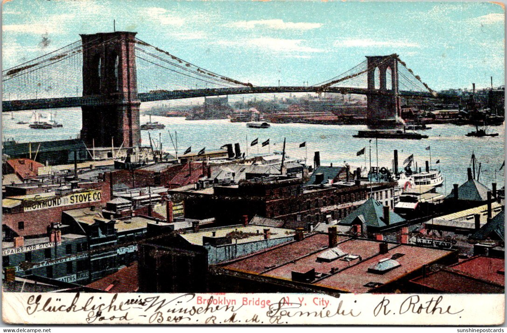 New York City The Brooklyn Bridge 1906 - Brücken Und Tunnel