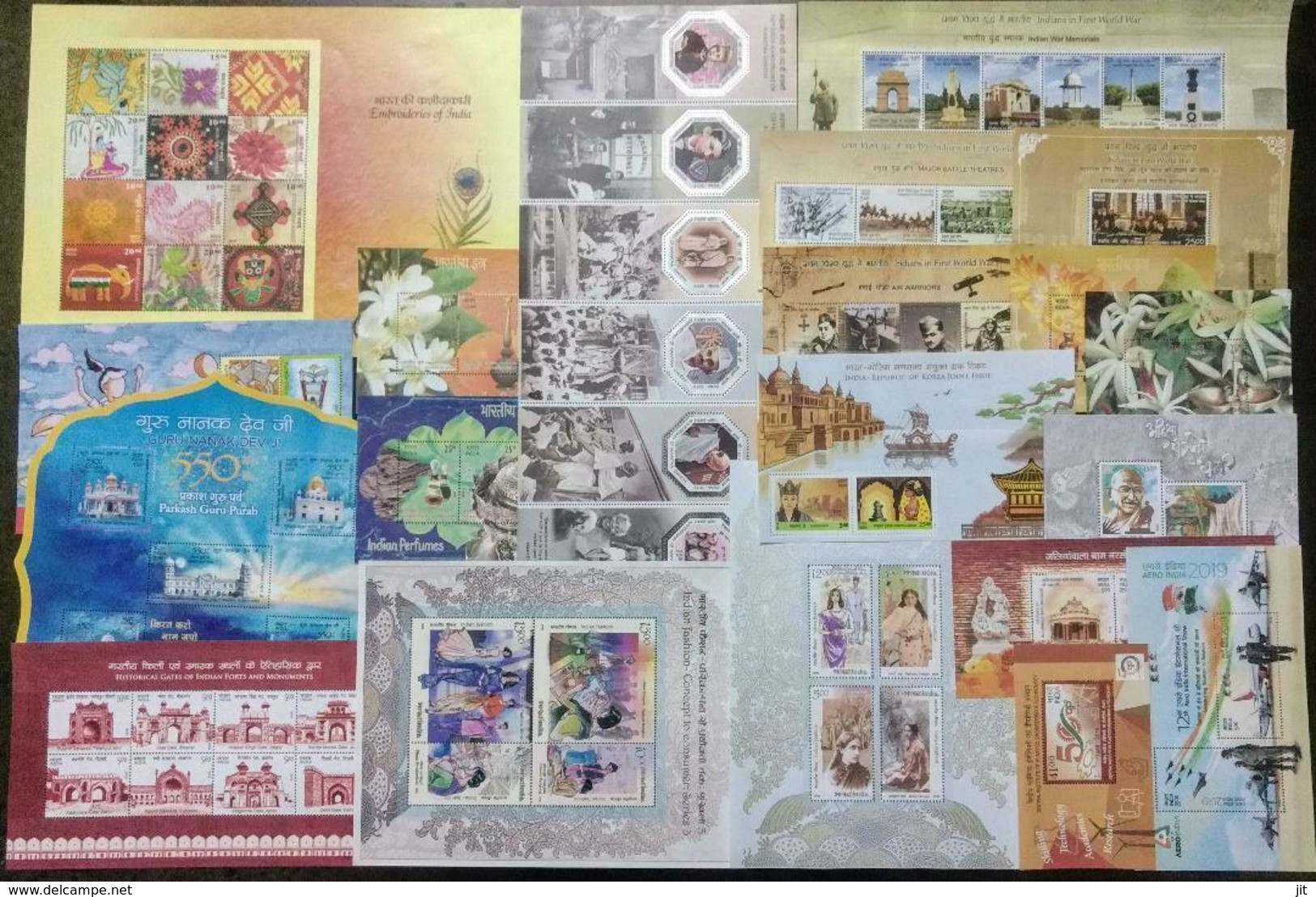 INDIA 2019 COMPLETE COMBO YEAR PACK OF STAMPS - 108 DIFF + MINIATURE SHEETS - 20 DIFFERENT . MNH - Annate Complete