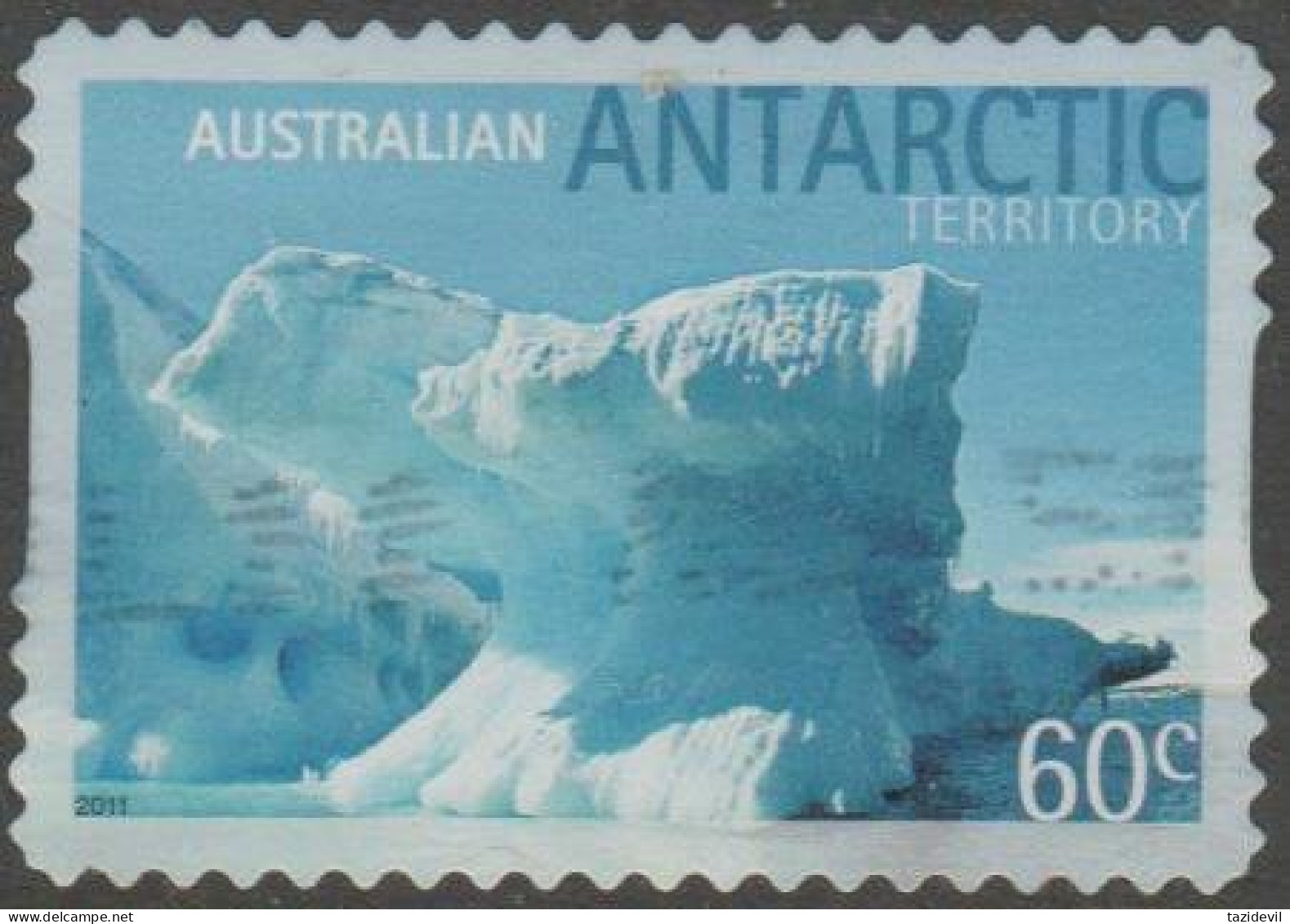 AUSTRALIALIAN ANTARCTIC TERRITORY - DIE-CUT-USED 2011 60c Icebergs - Enoded Iceberg - Oblitérés