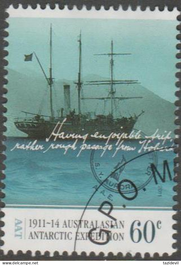 AUSTRALIALIAN ANTARCTIC TERRITORY-USED 2011 60c Australiasian Expedition - Aurora - Gebraucht