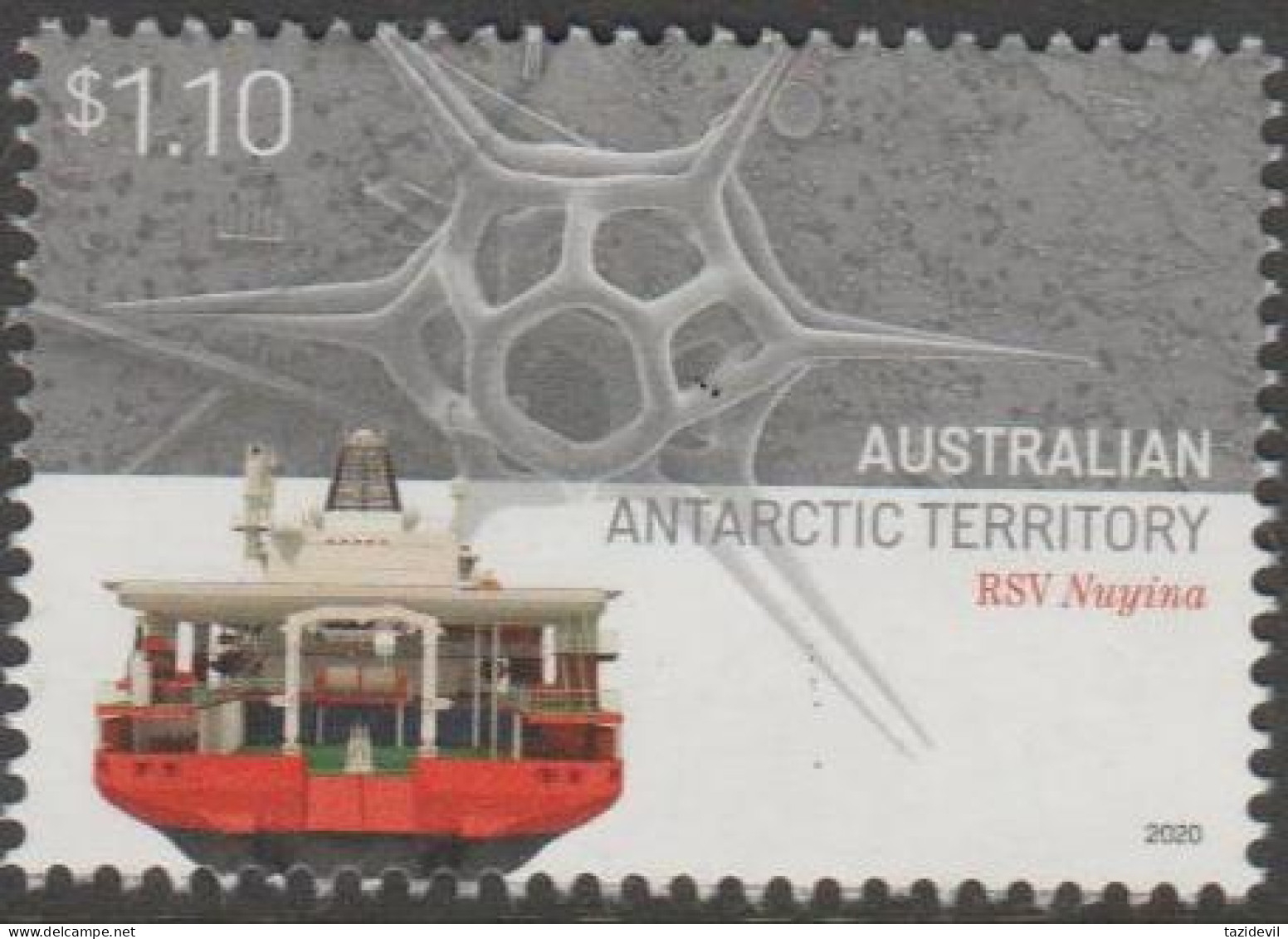 AUSTRALIALIAN ANTARCTIC TERRITORY-USED 2020 $1.10 RSV Nuyina - Stern View - Used Stamps