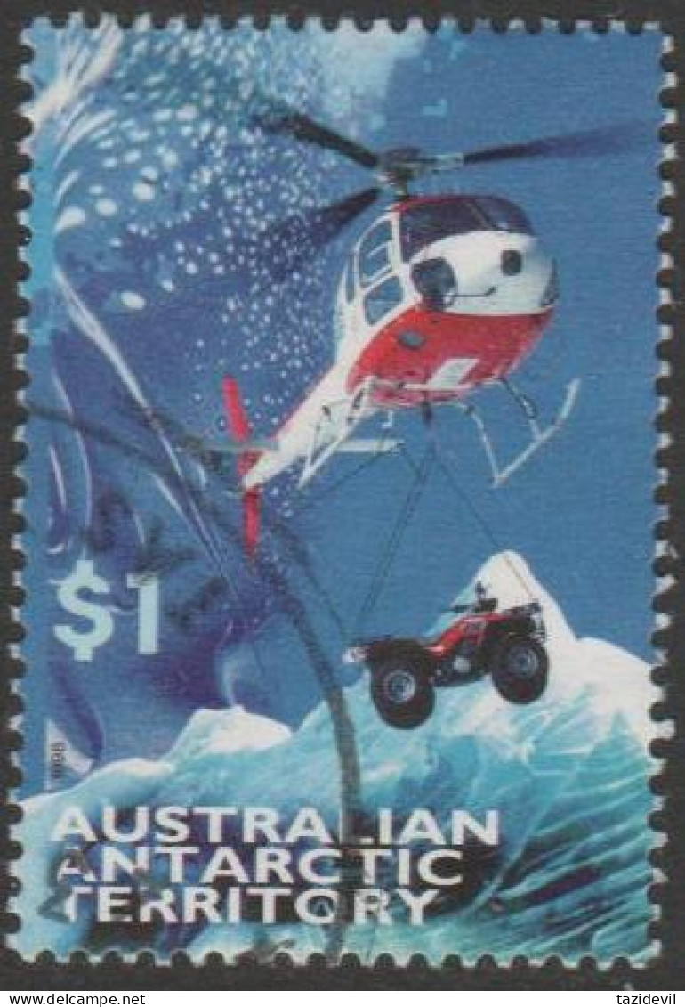 AUSTRALIALIAN ANTARCTIC TERRITORY-USED 1998 $1.00 Transport - Helicopter Lifting A Quad - Gebraucht