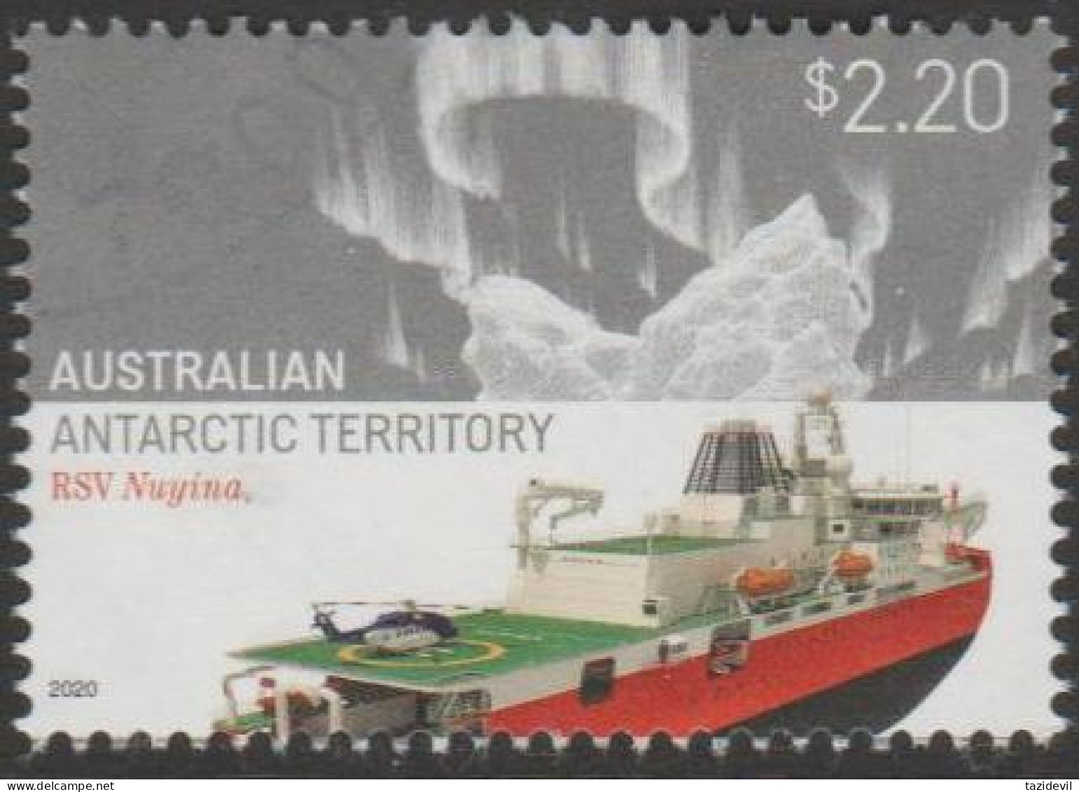 AUSTRALIALIAN ANTARCTIC TERRITORY-USED 2020 $2.20 RSV Nuyina - Helipad - Used Stamps