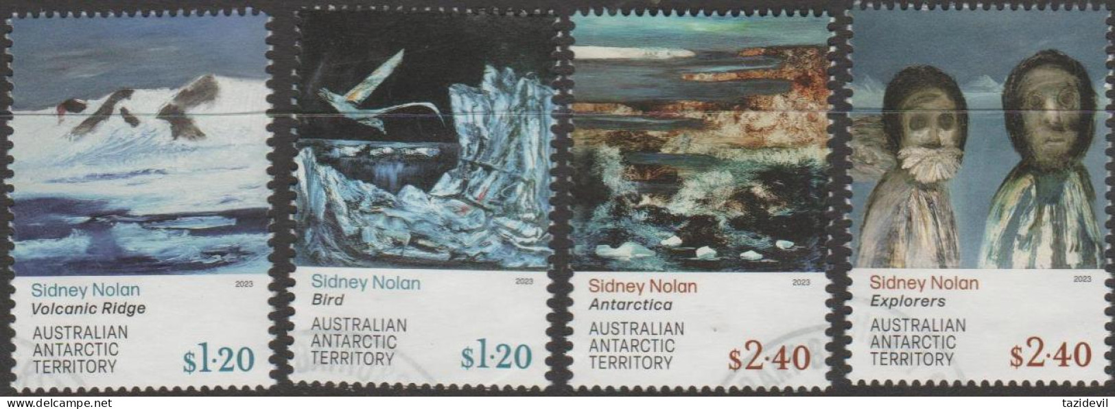 AUSTRALIALIAN ANTARCTIC TERRITORY-USED 2023 $7.20 Sidney Nolan's Antatctica Set Of Four - Gebraucht