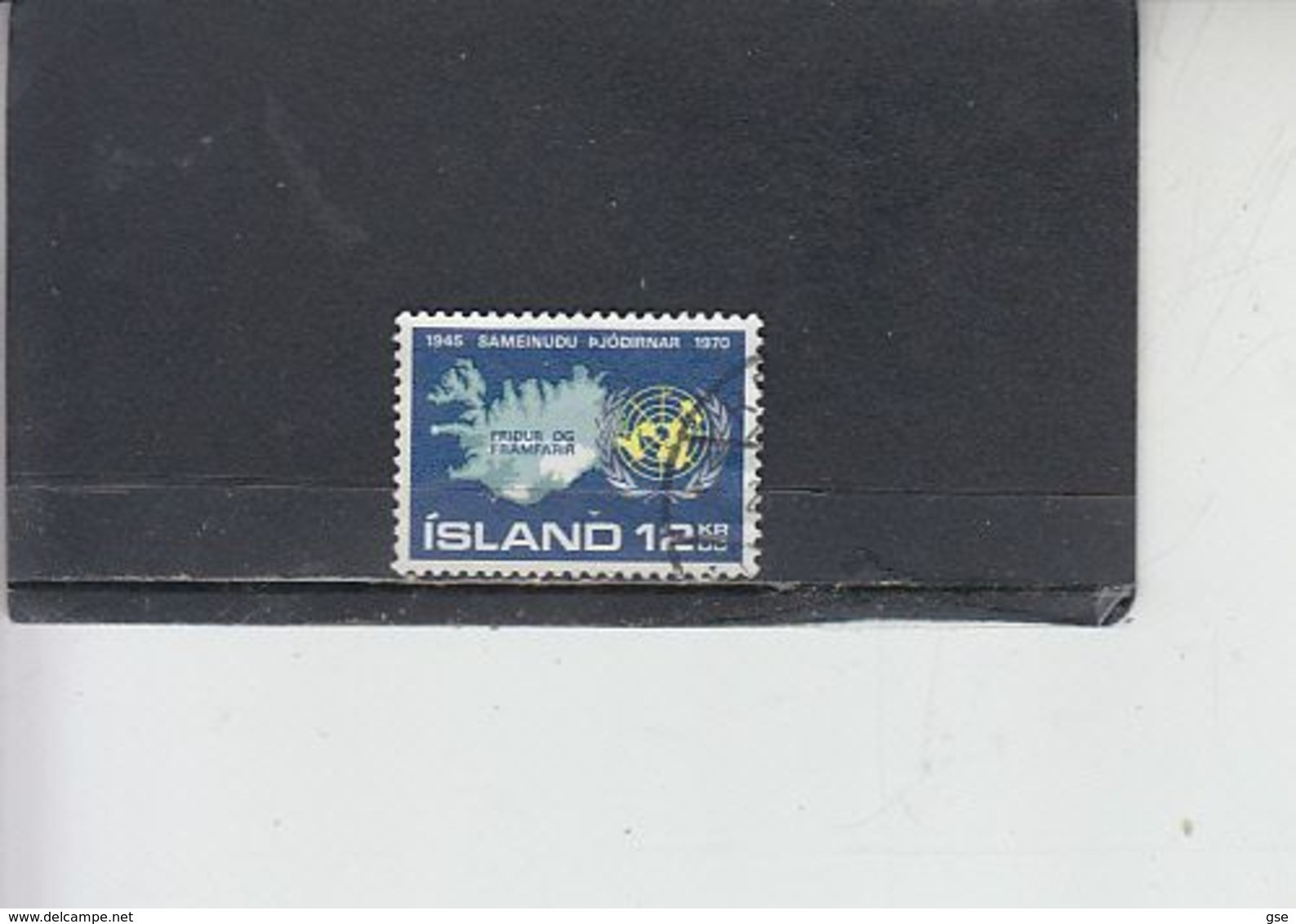 ISLANDA  1970 - Unificato  402° - Nazioni .Unite. - Gebruikt
