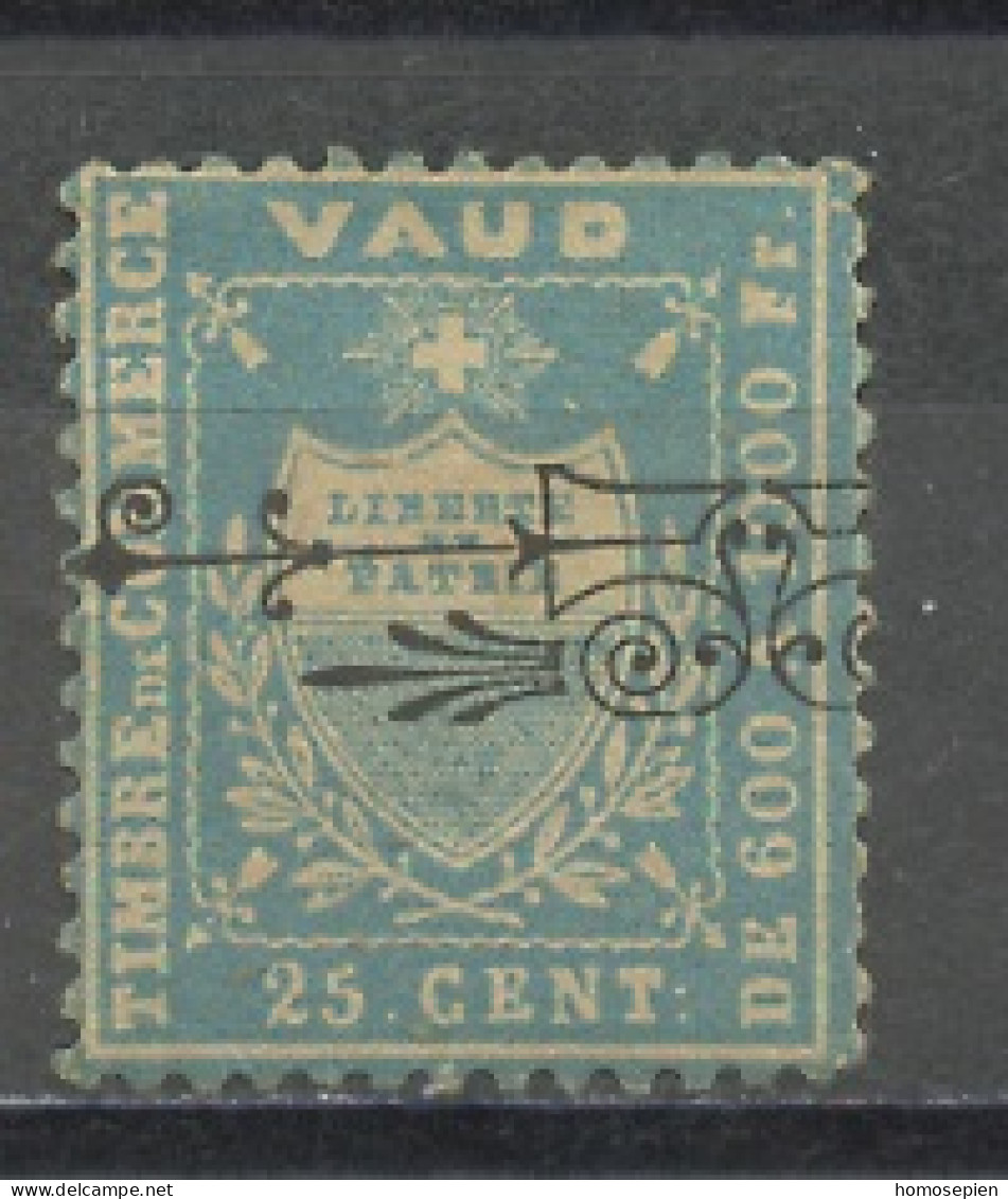 Suisse - Switzerland - Schweiz Fiscal 1900-09 Y&T N°TF(2) - Michel N°FS(?) (o) - 25c Canton De Vaud - Fiscale Zegels