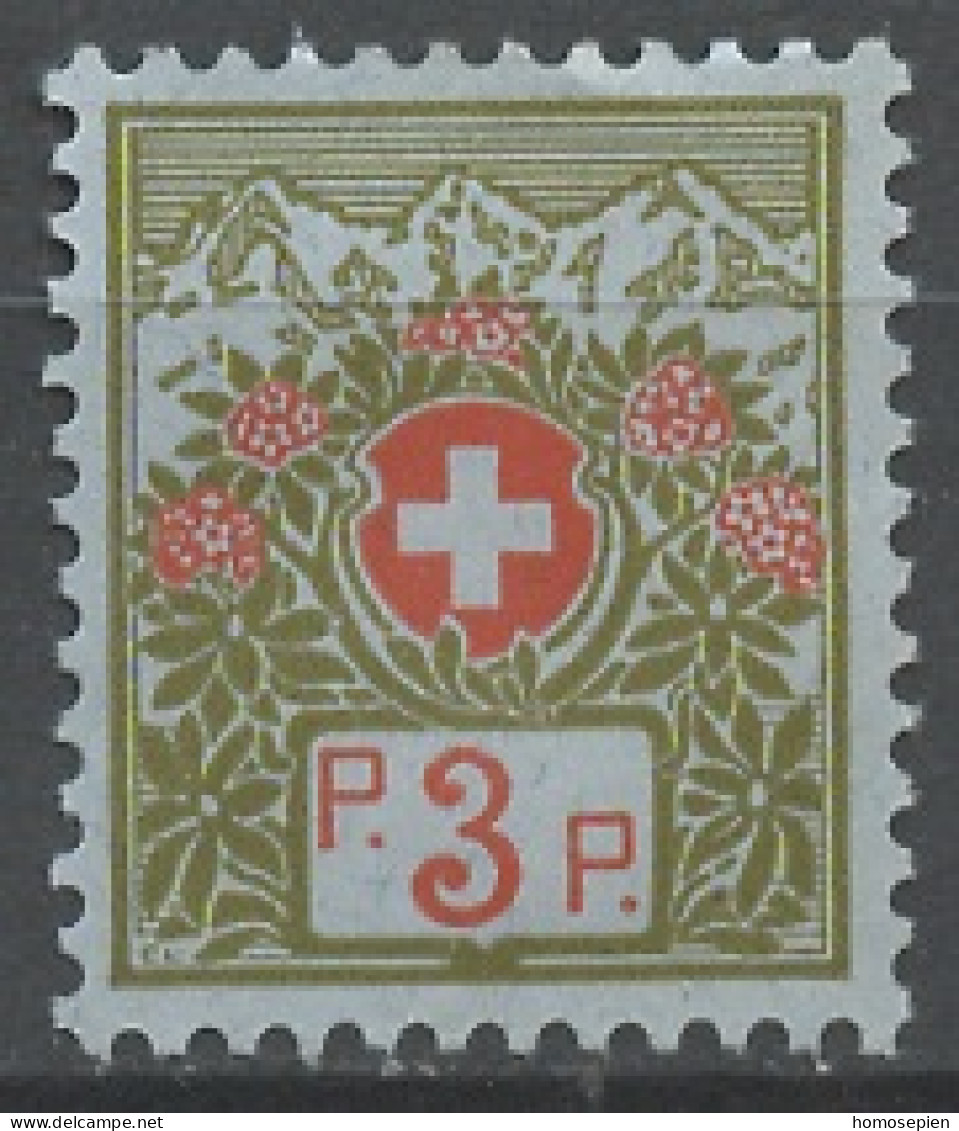 Suisse - Switzerland - Schweiz Franchise 1911-21 Y&T N°FR3 - Michel N°PF3 Nsg - 3c Croix Blanche - Vrijstelling Van Portkosten