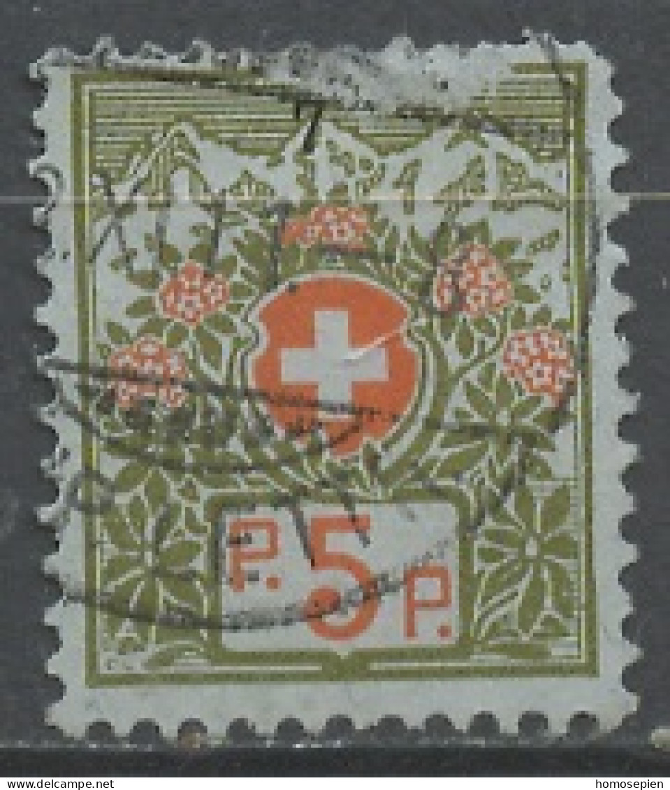 Suisse - Switzerland - Schweiz Franchise 1911-21 Y&T N°FR4 - Michel N°PF4 (o) - 5c Croix Blanche - Vrijstelling Van Portkosten