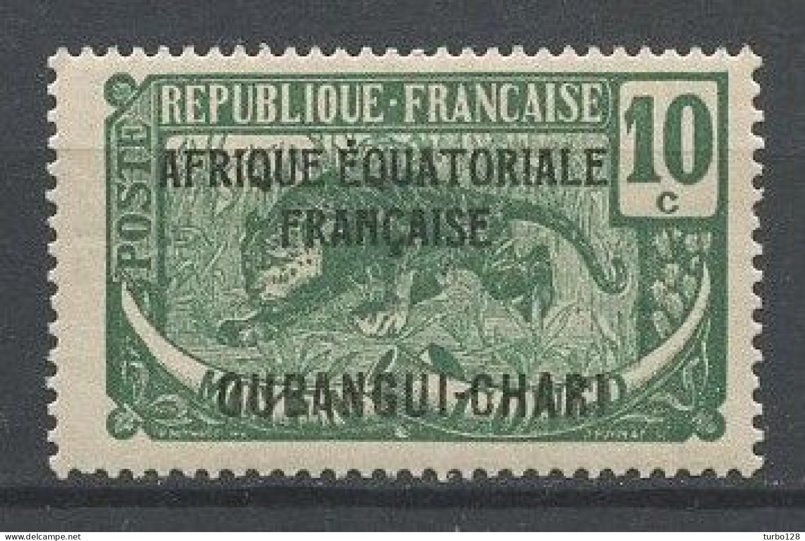 OUBANGUI CHARI 1924 N° 47 * Neuf MH Trace Charnière TTB C 1 € Faune Tigre Animaux - Neufs