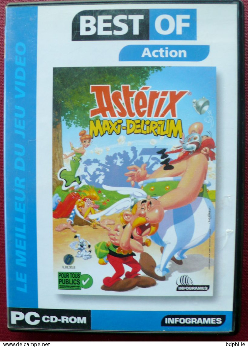 Asterix Maxi Délirium Jeu PC CD-ROM Infogames 2001 - Platen & CD