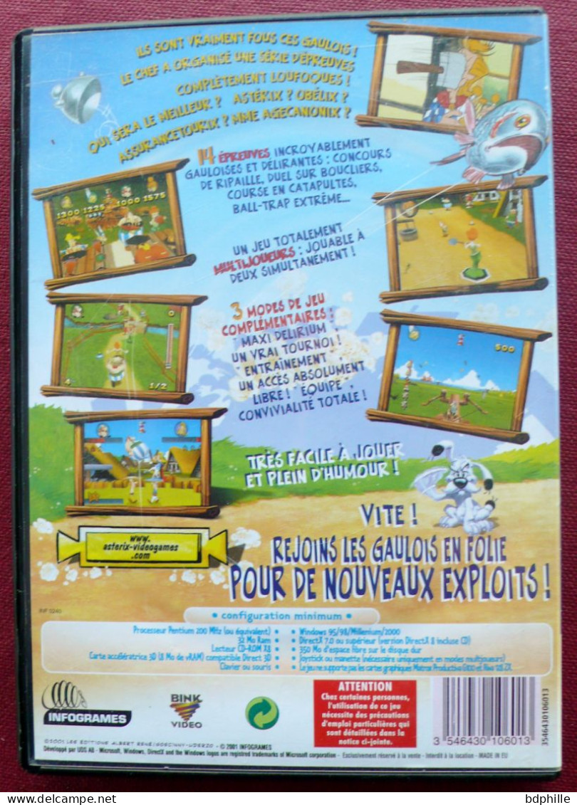 Asterix Maxi Délirium Jeu PC CD-ROM Infogames 2001 - Platen & CD