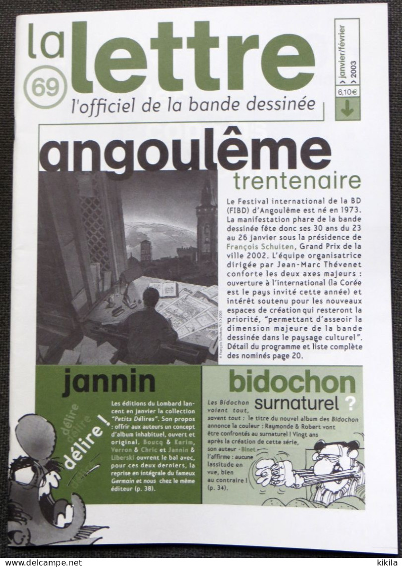 LA LETTRE De Dargaud L'Officiel De La Bande Dessinée N° 69 Janvier Février 2003 Angoulême Trentenaire  Jannin &  * - Lettre De Dargaud, La